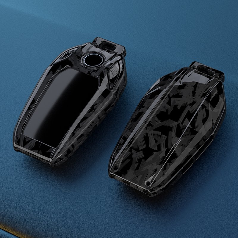 Carbon Fiber ABS Display LED Car Key Case Cover For BMW 3 5 7 Series G11 G12 G30 G31 G32 G05 G07 X3 X4 X5 X6 X7 i8 Accessories