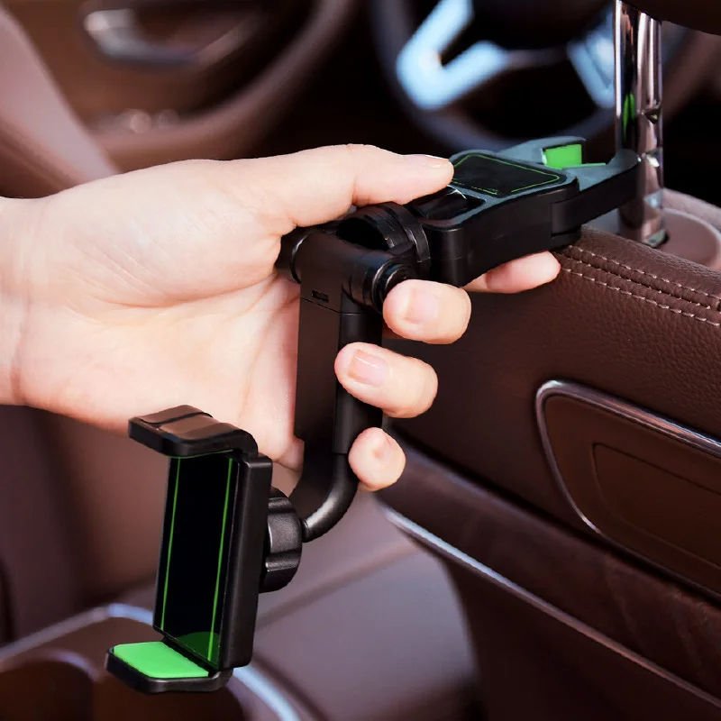 Top High Quality Rearview Mirror Mobile Phone Holder 360 Degree Adjustable Flexible Car Mount Bracket Phone Holder Car Holder