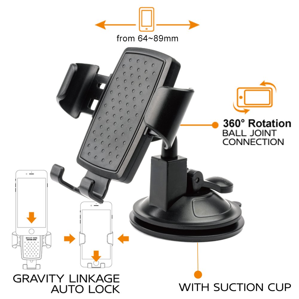 Anti-Shake Dashboard Windshield Strong Washable Sticky Gel Suction Cup gravity car phone holder