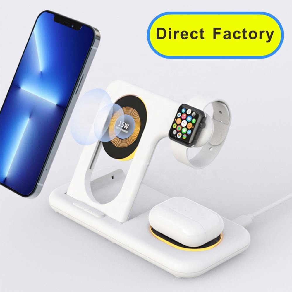 Fashion Embedded Holder Smart Phone Sublimation Watch Foldable Wireless Charger