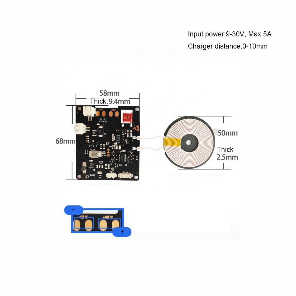 Taidacent 20W Fast Car Phone Charger 20W Qi Wireless Charger Transmitter PCBA 20W Fast Wireless Charging Module for Car Holder