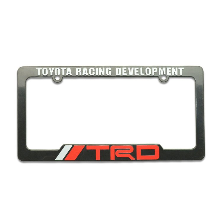 OEM Custom 3D logo Printed debossed USA car standard size Plastic license plate frame