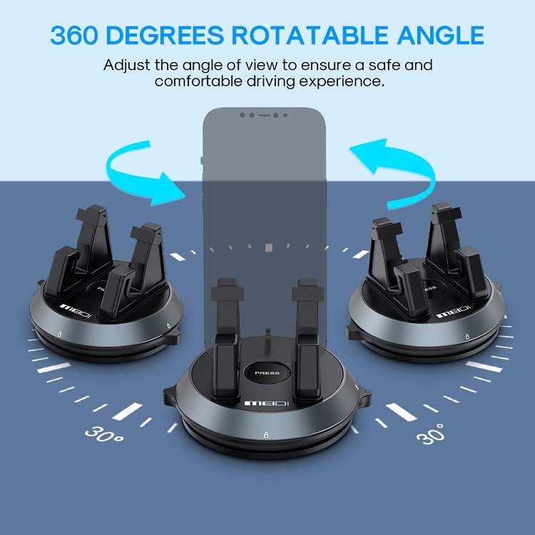 New Updating Multi Color Patented Structure Suction Cup 360 Degree Angle Adjustment Dash Car Mount Waterproof Phone Holder