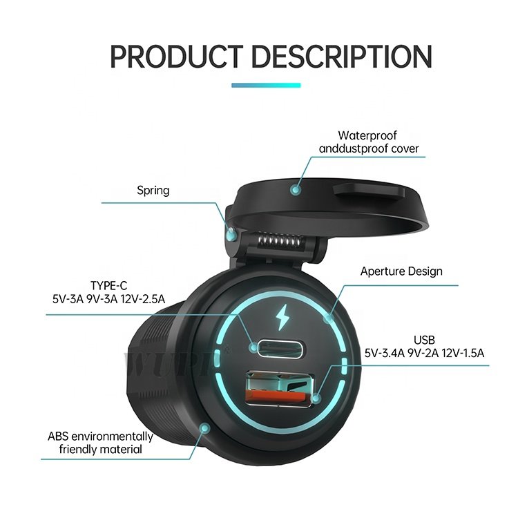 24v Usb Car Charger 3.0 Quick Charge Car Usb Charger Adapter Usb C