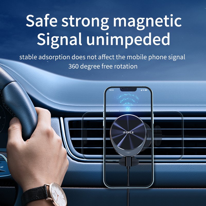 2024 Amazon Best Seller Mini Magnetic Car Charger 15w Wireless For magnetic Charger Car Holder For smart phone