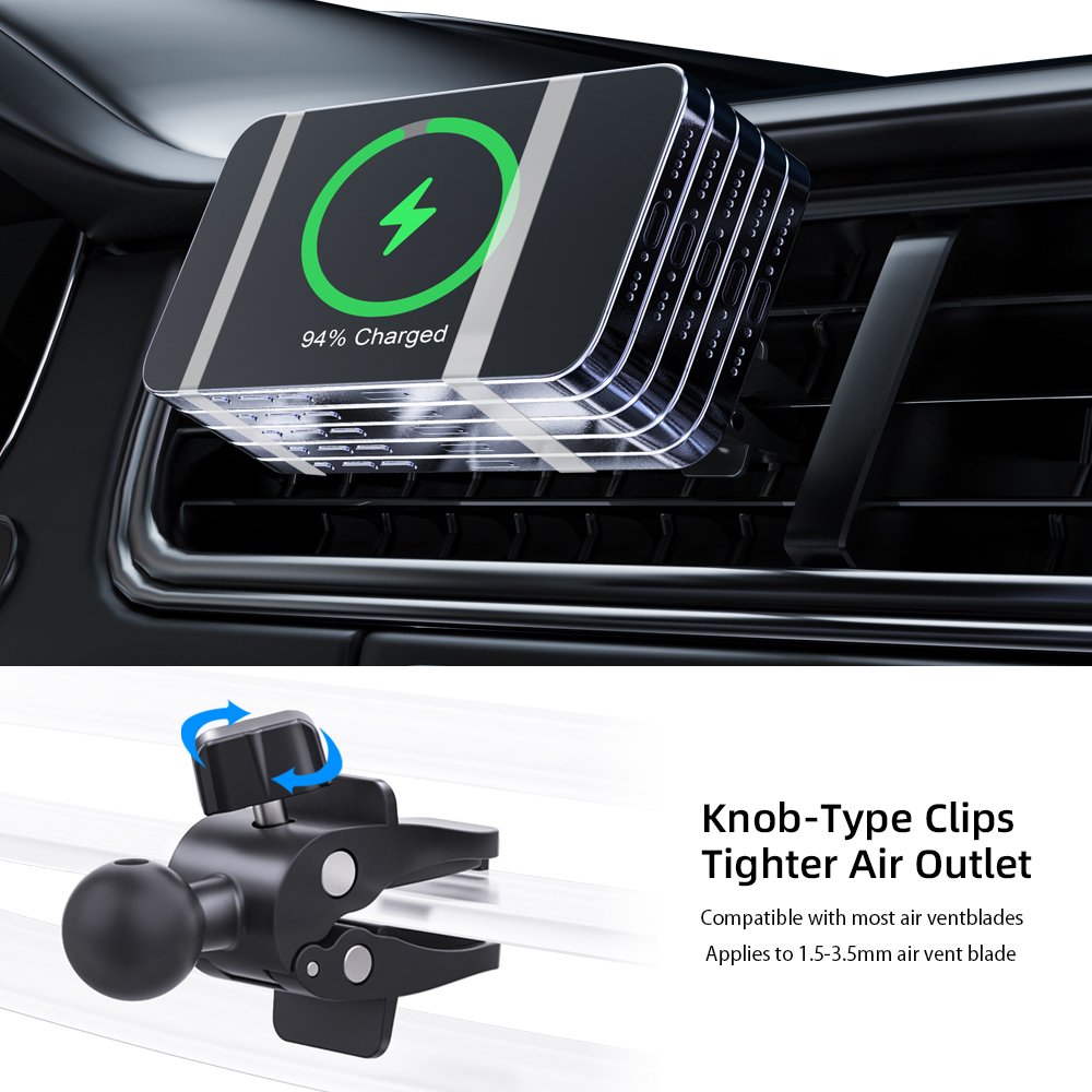 Free Samples Smart Universal Magnetic Car Phone Holder Wireless Fast Charging Cell Phone Holder 360 Degree Rotating Car Mount