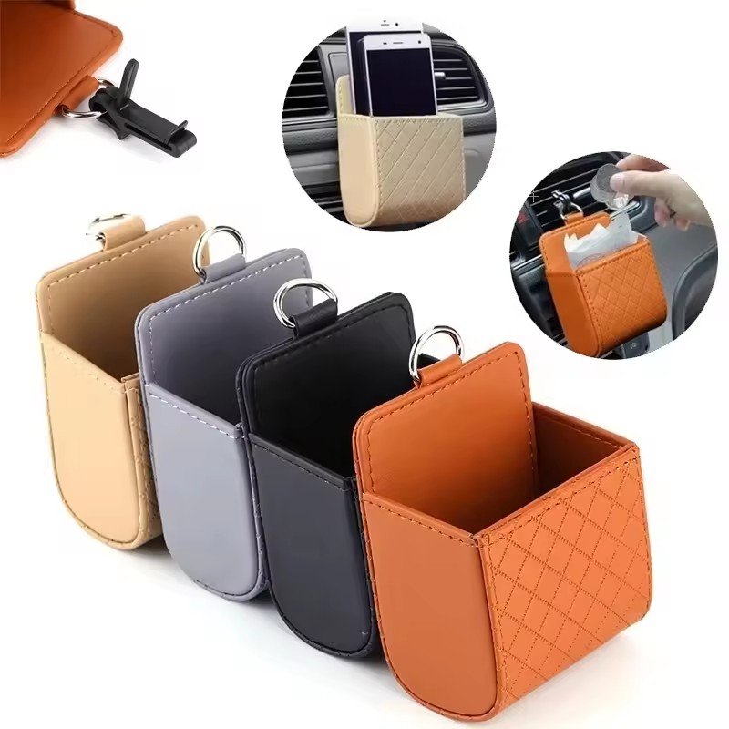RTS Car Storage Bag Air Condition Vent Dashboard Tidy Hanging Seat Organizer Box Glasses Phone Holder Storage Box Car