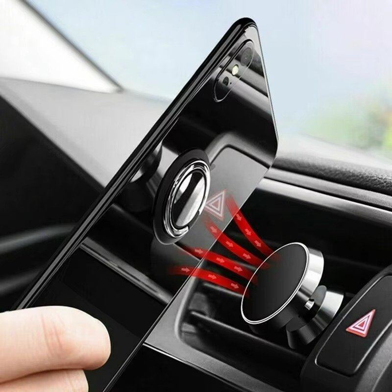 Magnetic Phone Finger Ring Holder Universal Luxury Rotatable Mobile Phone Stand Grip Back Sticker Bracket for All Mobile Phone