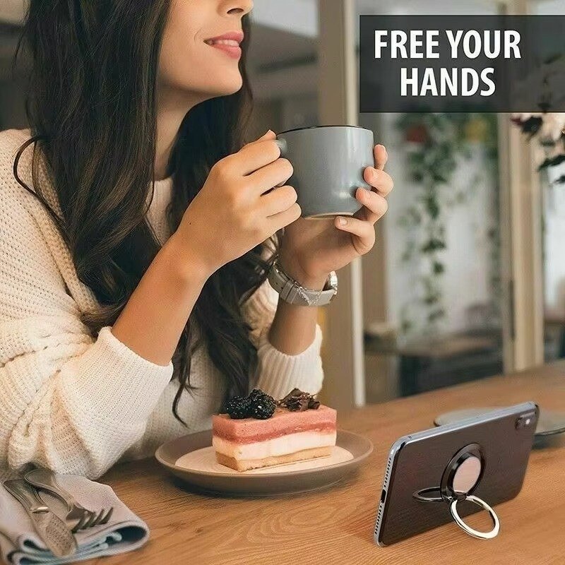 Magnetic Phone Finger Ring Holder Universal Luxury Rotatable Mobile Phone Stand Grip Back Sticker Bracket for All Mobile Phone