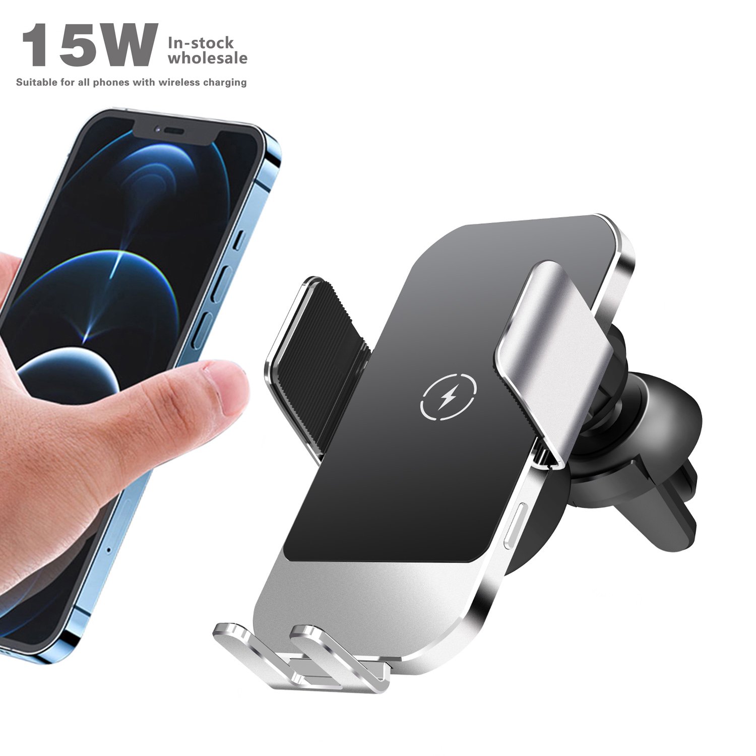 top selling products 2022 mobile phone holder chargeur sans fil 15w car wireless charger holder