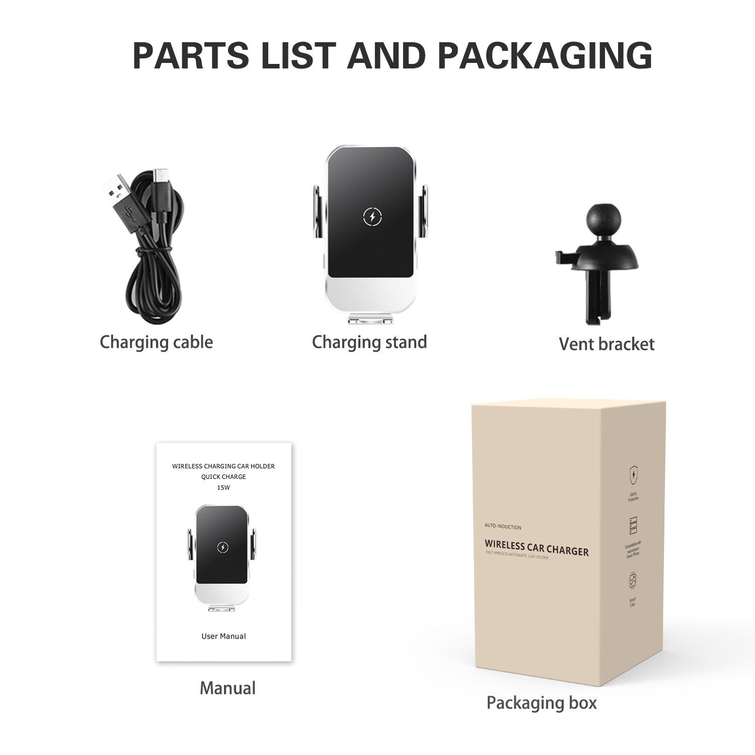 top selling products 2022 mobile phone holder chargeur sans fil 15w car wireless charger holder