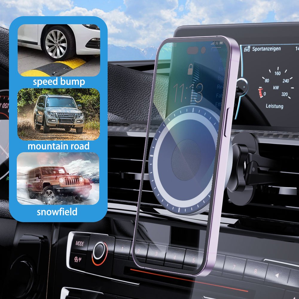 Magnetic Car Phone Bracket Magnet Mobile Phone Mount Cell Phone Car Holder For iPhone15