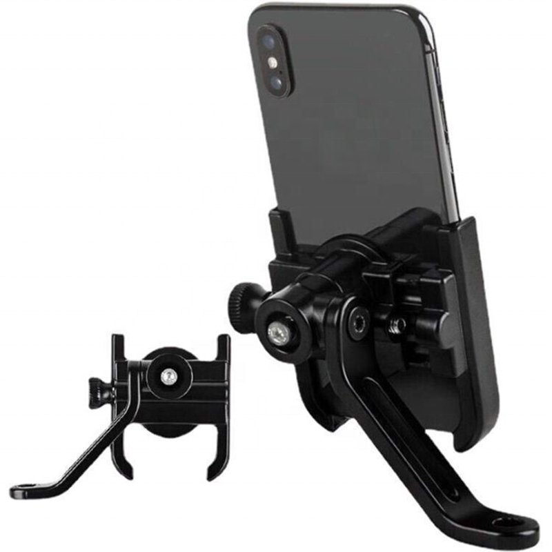 New Rearview Mirror Stand Phone Holder 360 Rotatable Metal Bike Phone Rack Bicycle Cell Phone Holder Motorcycle Handlebar Mount