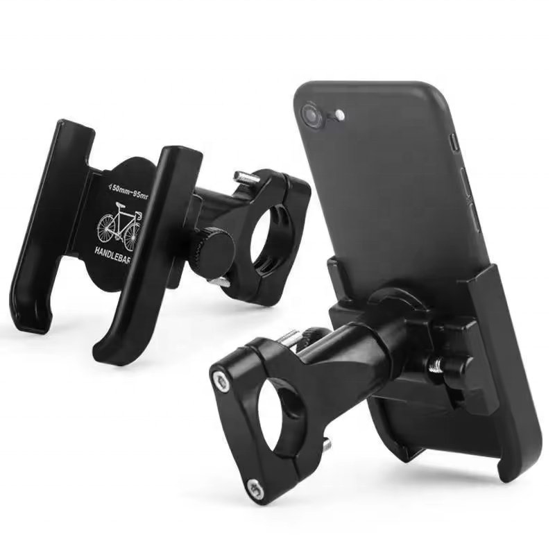 New Rearview Mirror Stand Phone Holder 360 Rotatable Metal Bike Phone Rack Bicycle Cell Phone Holder Motorcycle Handlebar Mount