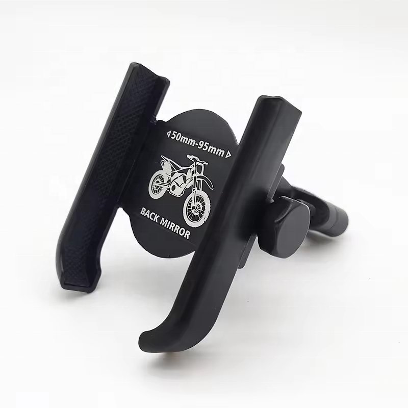 New Rearview Mirror Stand Phone Holder 360 Rotatable Metal Bike Phone Rack Bicycle Cell Phone Holder Motorcycle Handlebar Mount