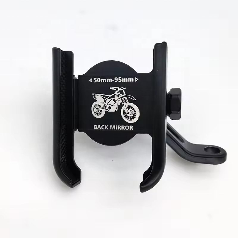 New Rearview Mirror Stand Phone Holder 360 Rotatable Metal Bike Phone Rack Bicycle Cell Phone Holder Motorcycle Handlebar Mount