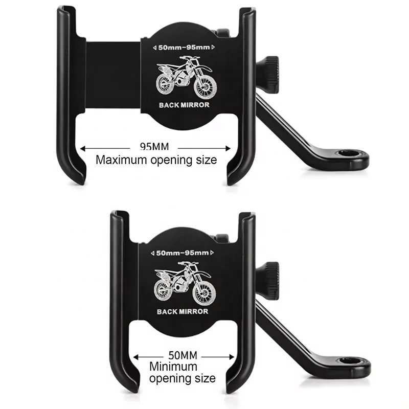 New Rearview Mirror Stand Phone Holder 360 Rotatable Metal Bike Phone Rack Bicycle Cell Phone Holder Motorcycle Handlebar Mount