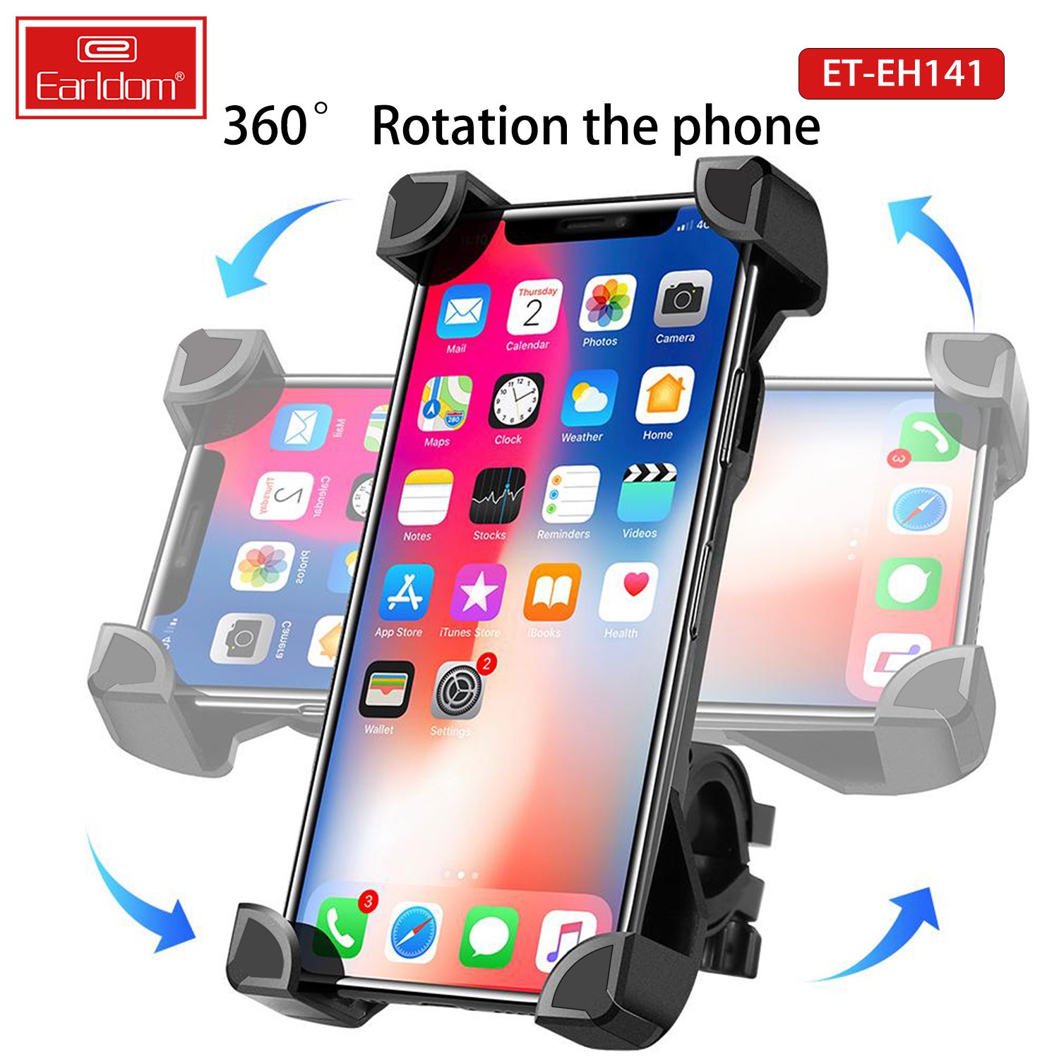 Earldom bicycle motorcycle phone holder rotational holder phone motorcycle mobile phone holder for bike