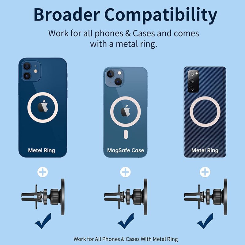 Factory Metal Car Phone Mount For iPhone15 Magnet vent Car Bracket Magnetic Car Phone Holder
