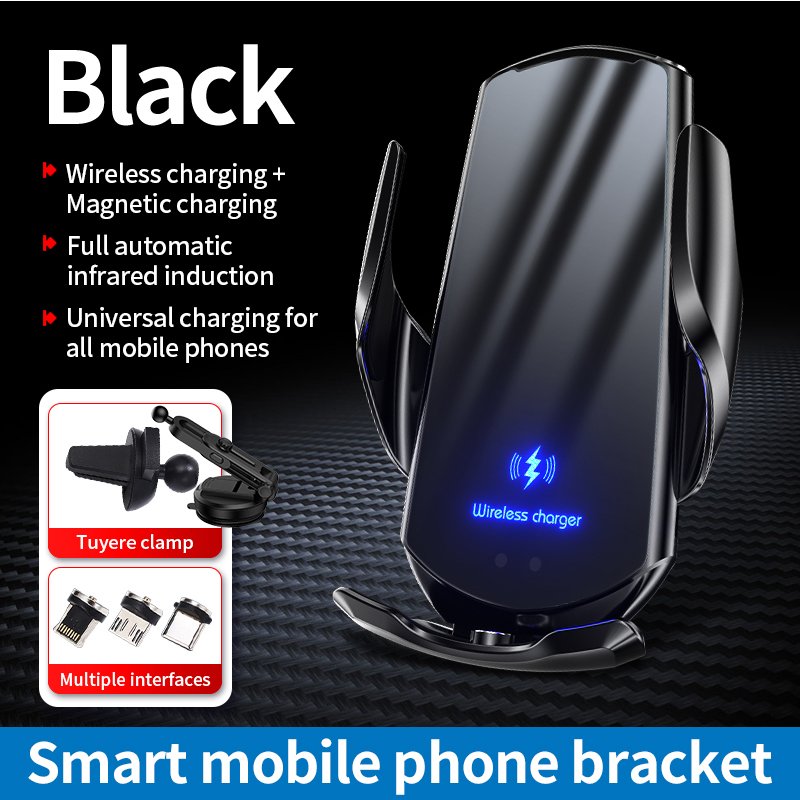 15W Fast Charging Q3 Wireless Car Phone Holder Mount Holder Charger For iPhone 16 Wireless Car Holder Stand Auto-sensing Charger
