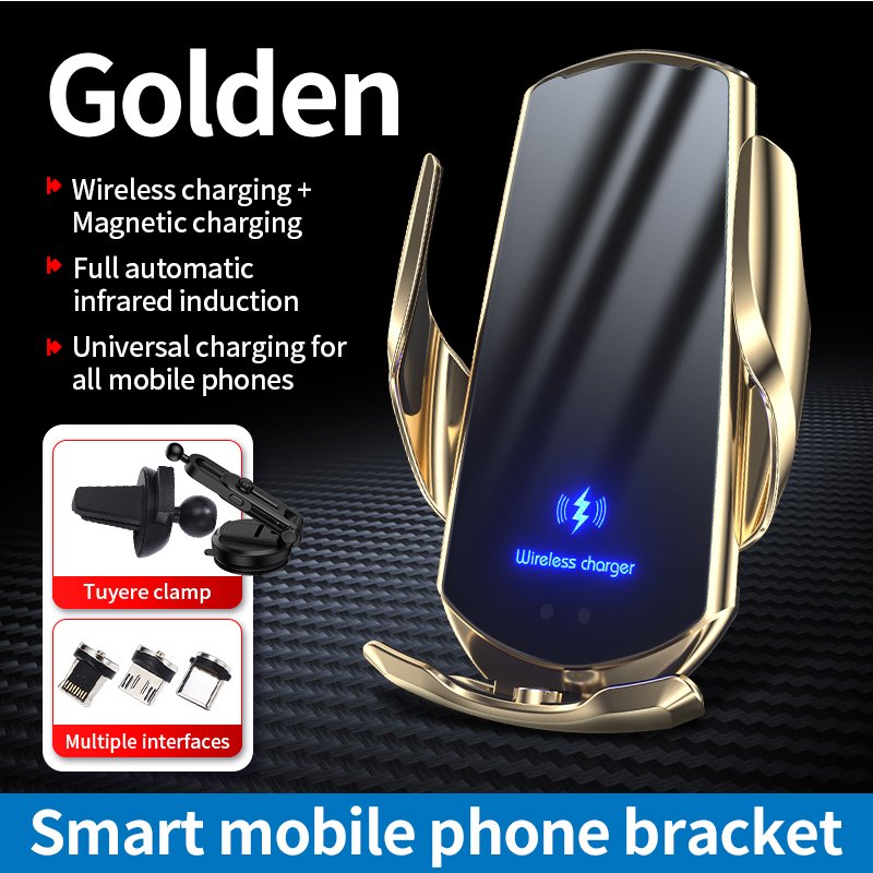 15W Fast Charging Q3 Wireless Car Phone Holder Mount Holder Charger For iPhone 16 Wireless Car Holder Stand Auto-sensing Charger