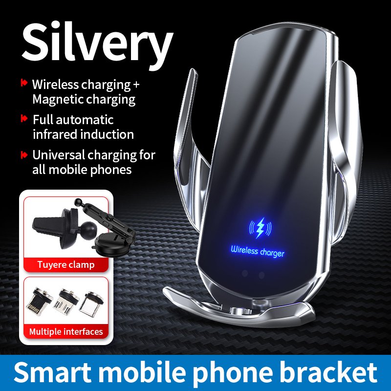 15W Fast Charging Q3 Wireless Car Phone Holder Mount Holder Charger For iPhone 16 Wireless Car Holder Stand Auto-sensing Charger