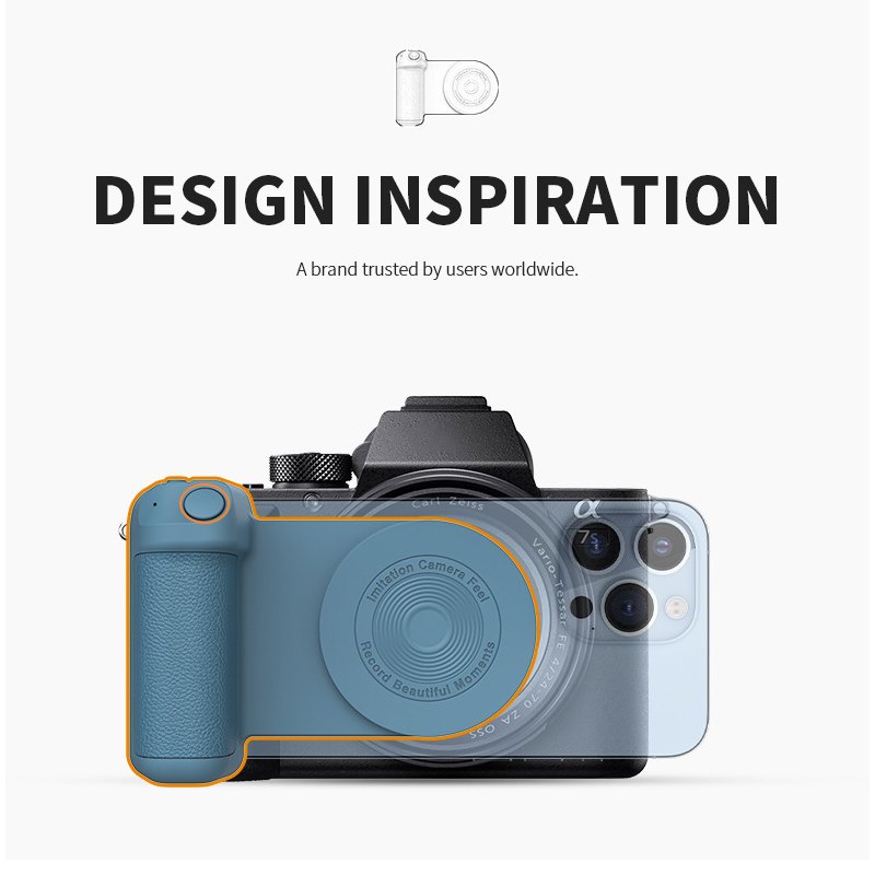 Magnetic Phone Mount Camera Handle Mobile Phone Holder With Power Bank 3300 mAh For All Smart Phone Selfie Booster