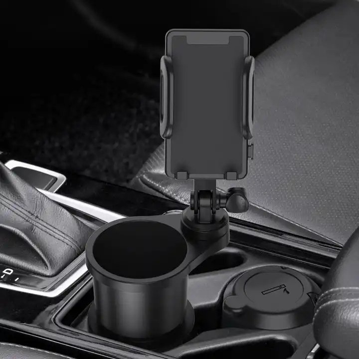 2 in 1 Universal Car Water Cup Drink Holder And 360 Rotating Adjustable Cell Phone Holder For Car Cup Phone Holder Mount
