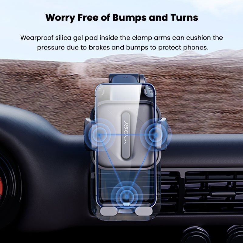 Vyvylabs Universal Car Mount Dashboard Windshield Suction Cup Car Phone Holder Steady Clamp Car Holder for All Smartphones