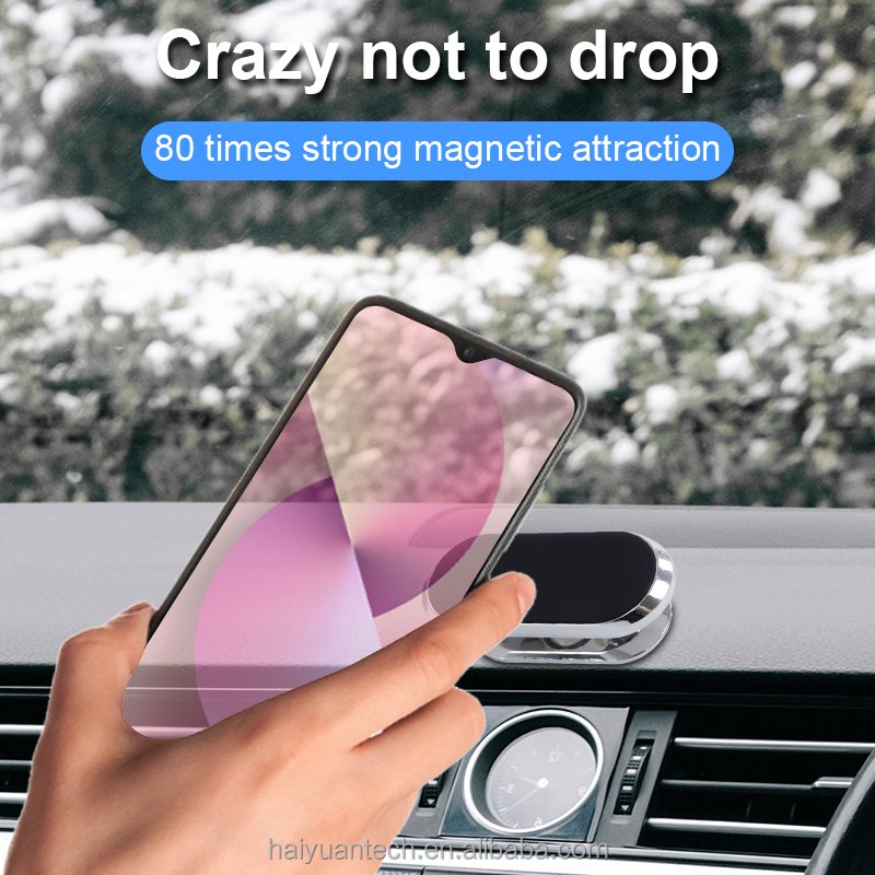 360 rotating adjustable dashboard car phone stand Zinc alloy strong magnet wall mount car cellphone holder for car