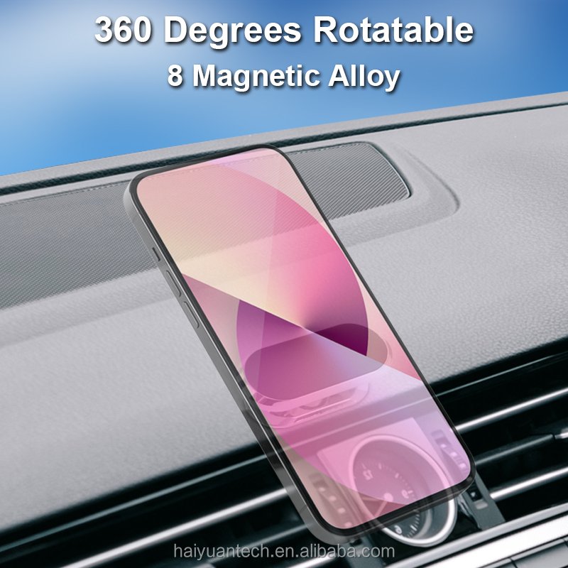 360 rotating adjustable dashboard car phone stand Zinc alloy strong magnet wall mount car cellphone holder for car