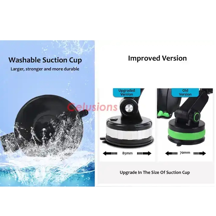 Modern Durable X0566 C Phone Car Holder with Lock Button Design New Condition Rotation Vertical & Horizontal for Home & Desk Use