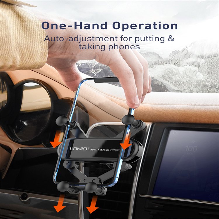LDNIO Gravity Car Lock Car Holder MG03 Strip-shape invisible design car phone holder