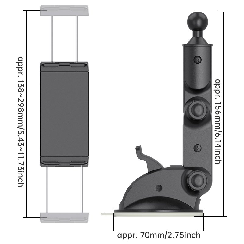 Shunwei Windshield Dashboard Wall Sticky suction cup Flexible 360 Degrees Rotation Car Phone Holder Tablet PC mobile car holder