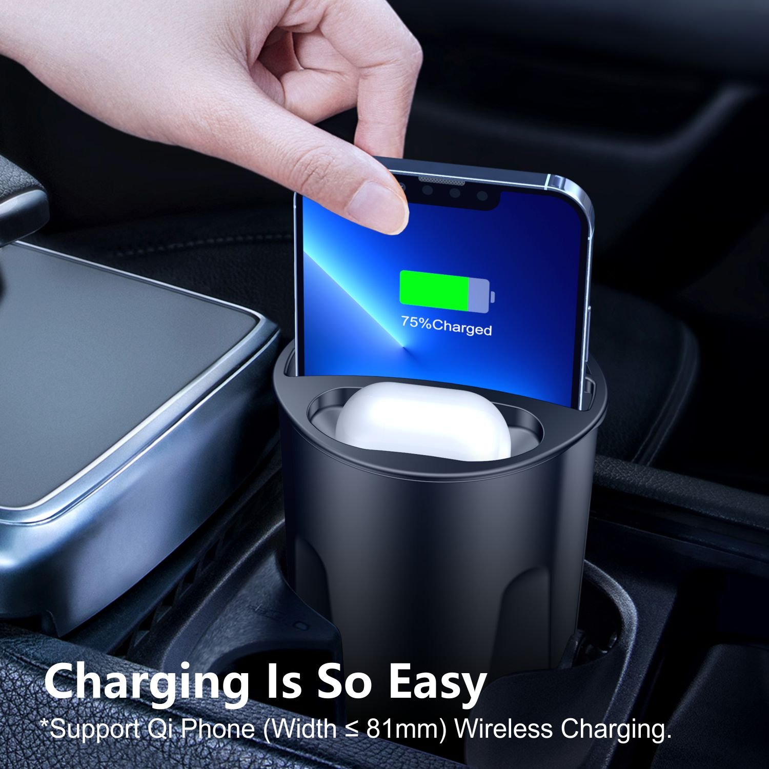 15 w Wireless Car Charger Cup Holder For IPhone 14 13 12 11 Pro Max XS XR 8 Plus Wireless Charging Holder For Samsung S21 S20