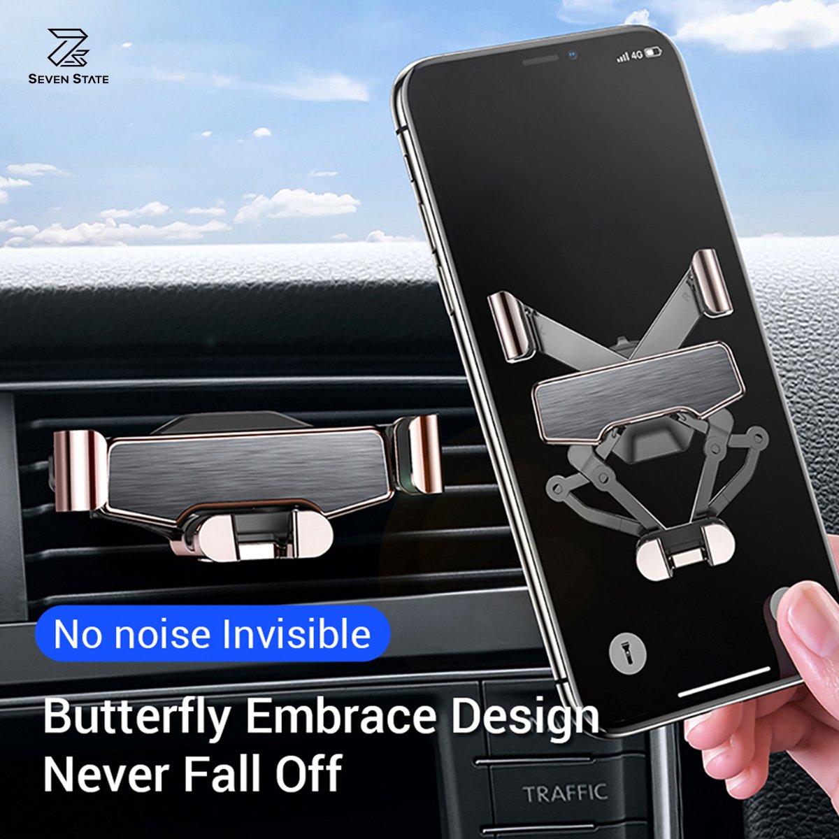 Universal Auto Cellphone Accessories Gravity Air Vent Car Phone Holder Dashboard Mobile Mount Stand