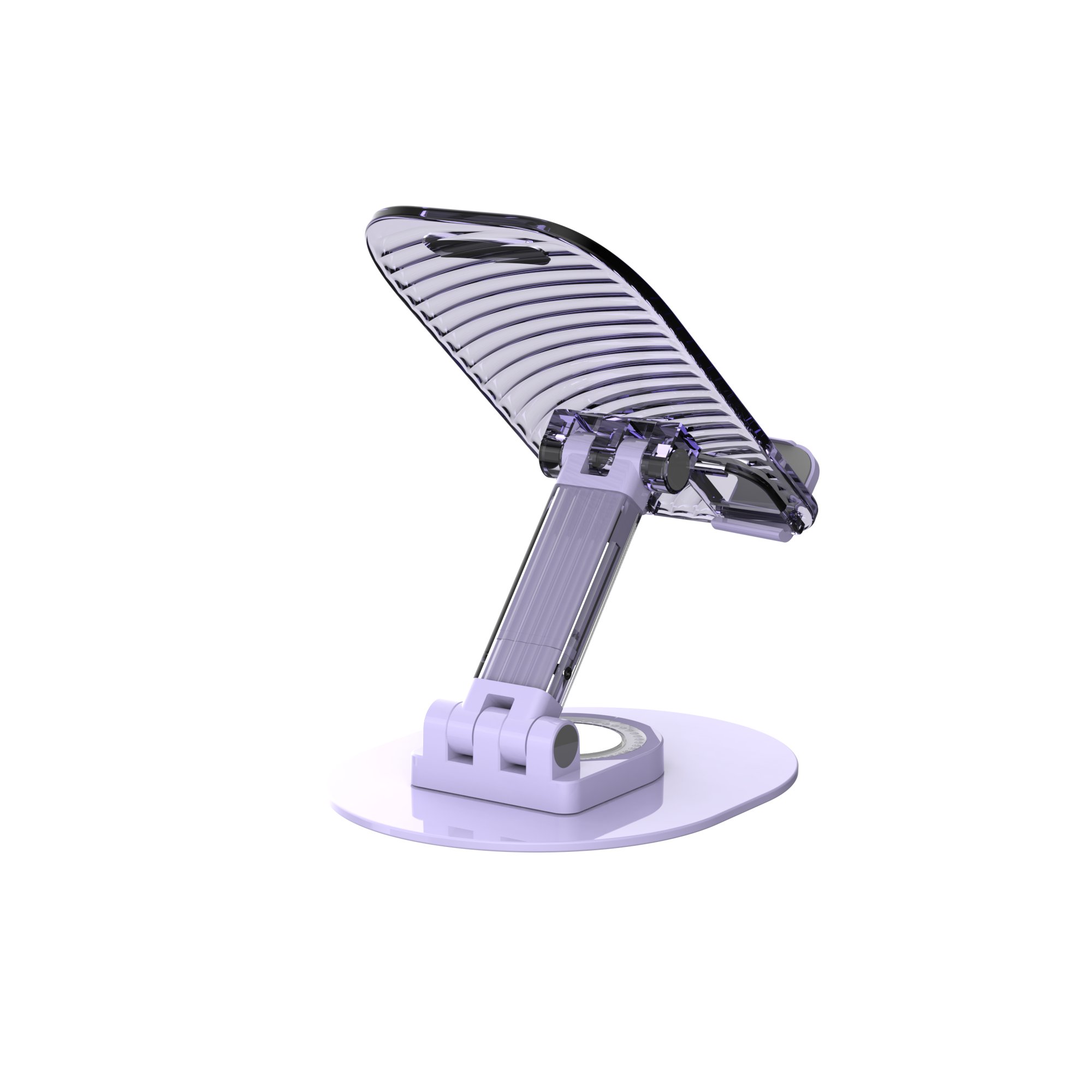 Leyi side mount small ABS silicone clear 360 rotatable relax flexible stand clip computer mobile phone holder for ipad phone