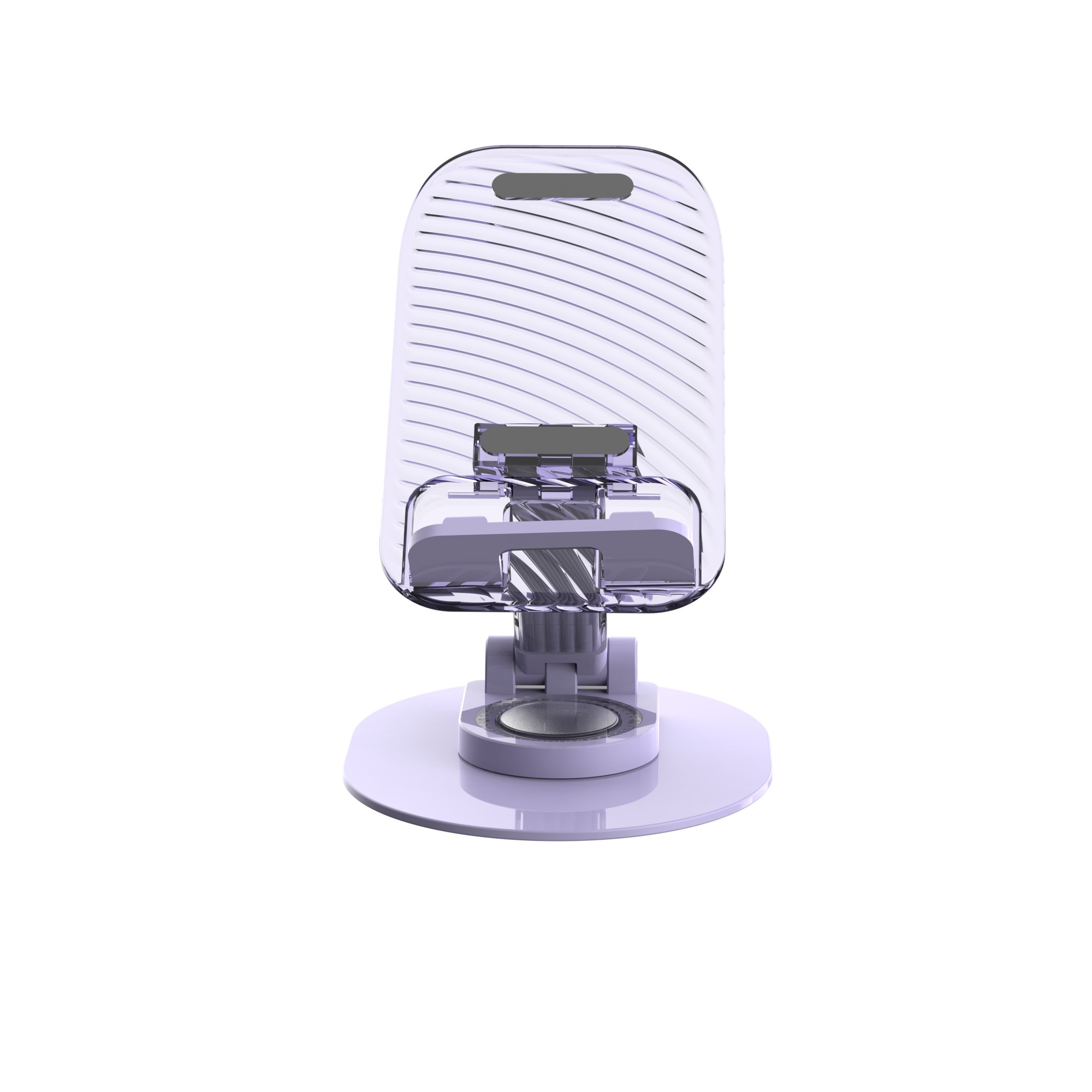 Leyi side mount small ABS silicone clear 360 rotatable relax flexible stand clip computer mobile phone holder for ipad phone