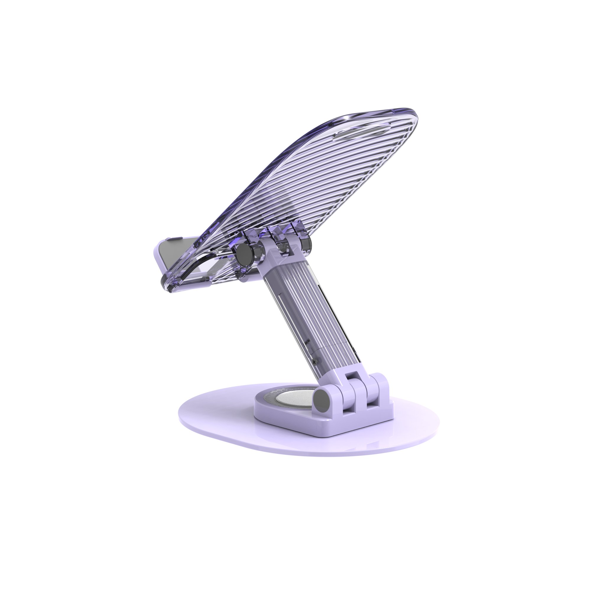 Leyi side mount small ABS silicone clear 360 rotatable relax flexible stand clip computer mobile phone holder for ipad phone