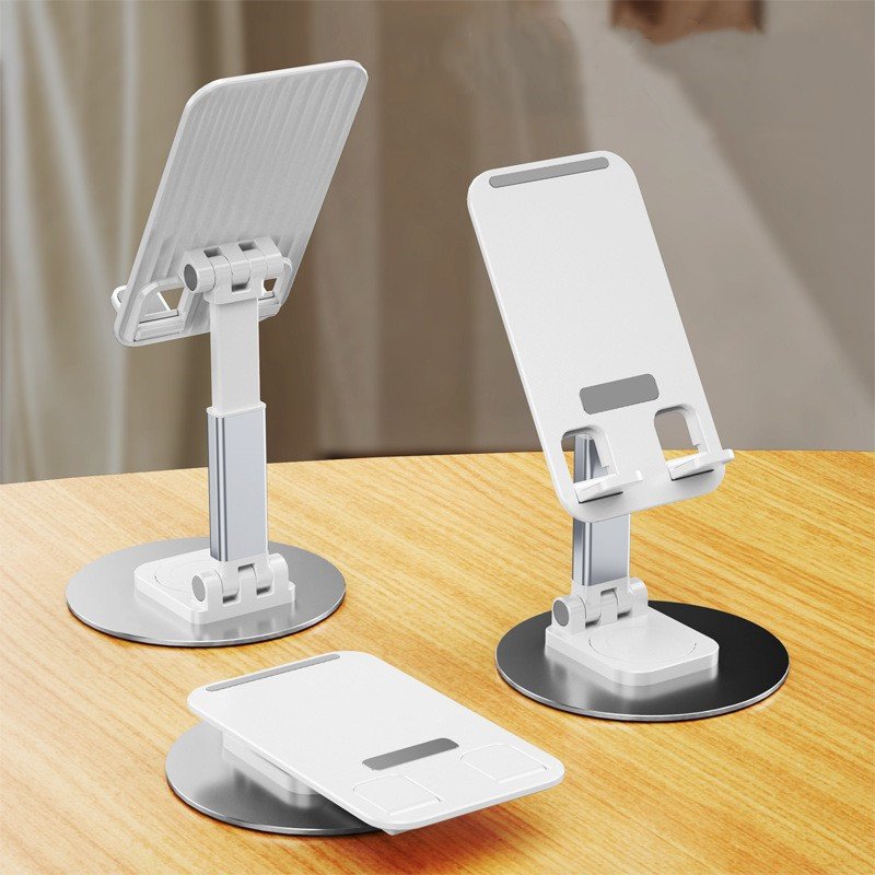 New Design Universal anti-slip Foldable 360 Rotating Portable Aluminum Mobile Phone Holder for Desktop Phone Use