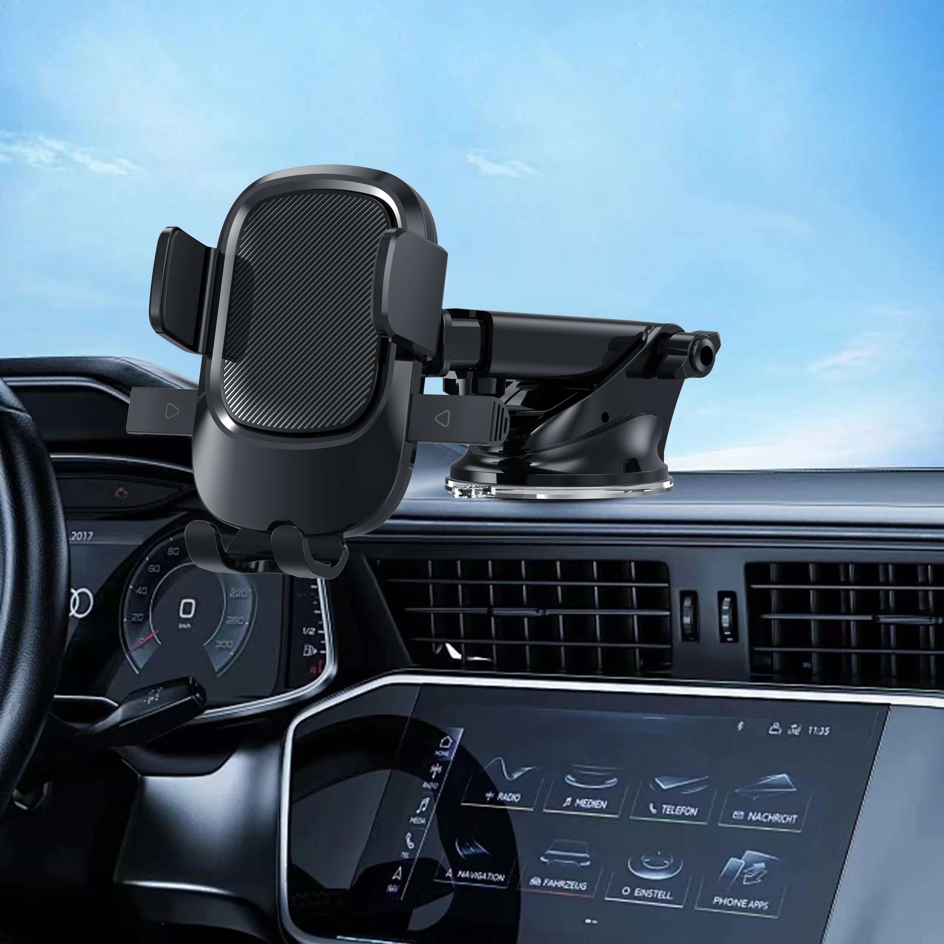 New Product Suction Cup Flexible Adjustment Long Arm Phone Holder Universal Dashboard Car Holder