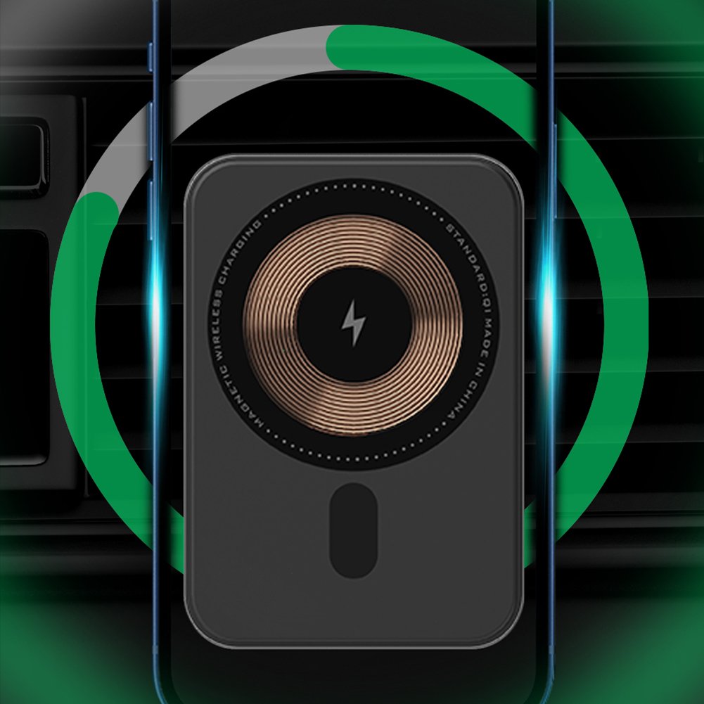 Factory Supply Transparent Magnetic Mag safing Air Vent Holder Wireless Car Charger for iPhone 12 13 14 15