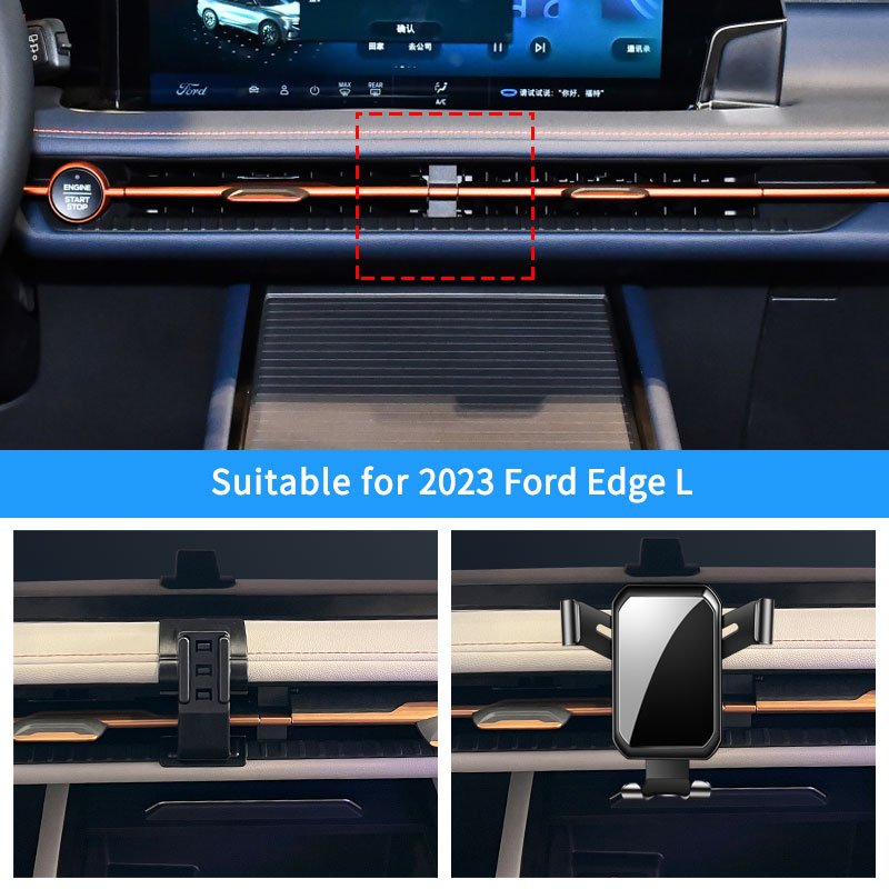 Suitable for Ford Edge l 2023 Phone Holder mobile phone car holder Car product Gravity ABS aluminum alloy Car Mobile