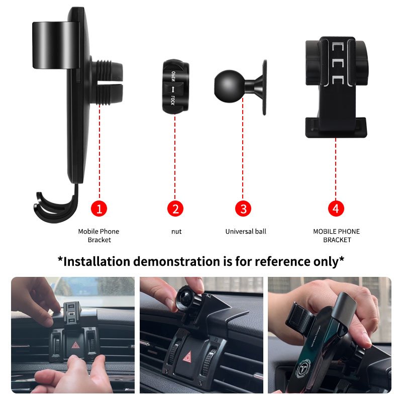 Suitable for Ford Edge l 2023 Phone Holder mobile phone car holder Car product Gravity ABS aluminum alloy Car Mobile