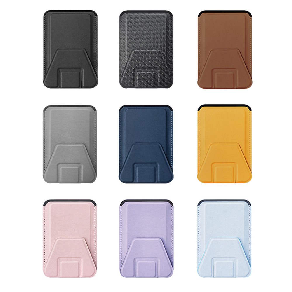 Custom logo mutil color Portable mobile pu leather wallets with magnet holder for iphone 15 smartphone magnet wallet stand