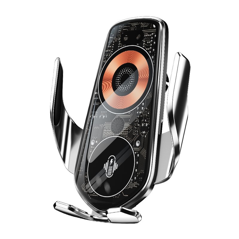 New Design 15W Wireless Charging Zinc Alloy Car Phone Holder Portable Fast Charging Wireless Car Charger For iPhone for Samsung