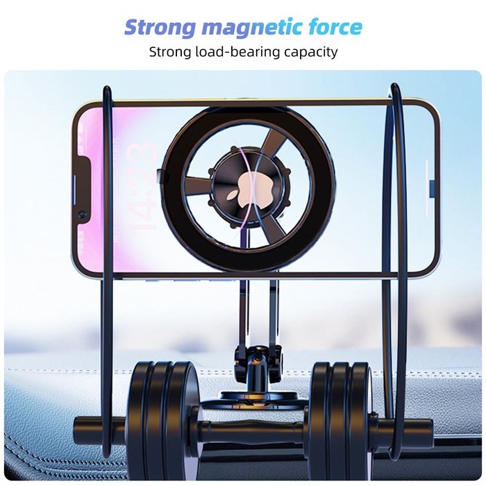 Car Magnetic Folding Phone Holder AntiShake Holder Suction Cup Car Navigation Phone Holder with 360 degree magnetic stand
