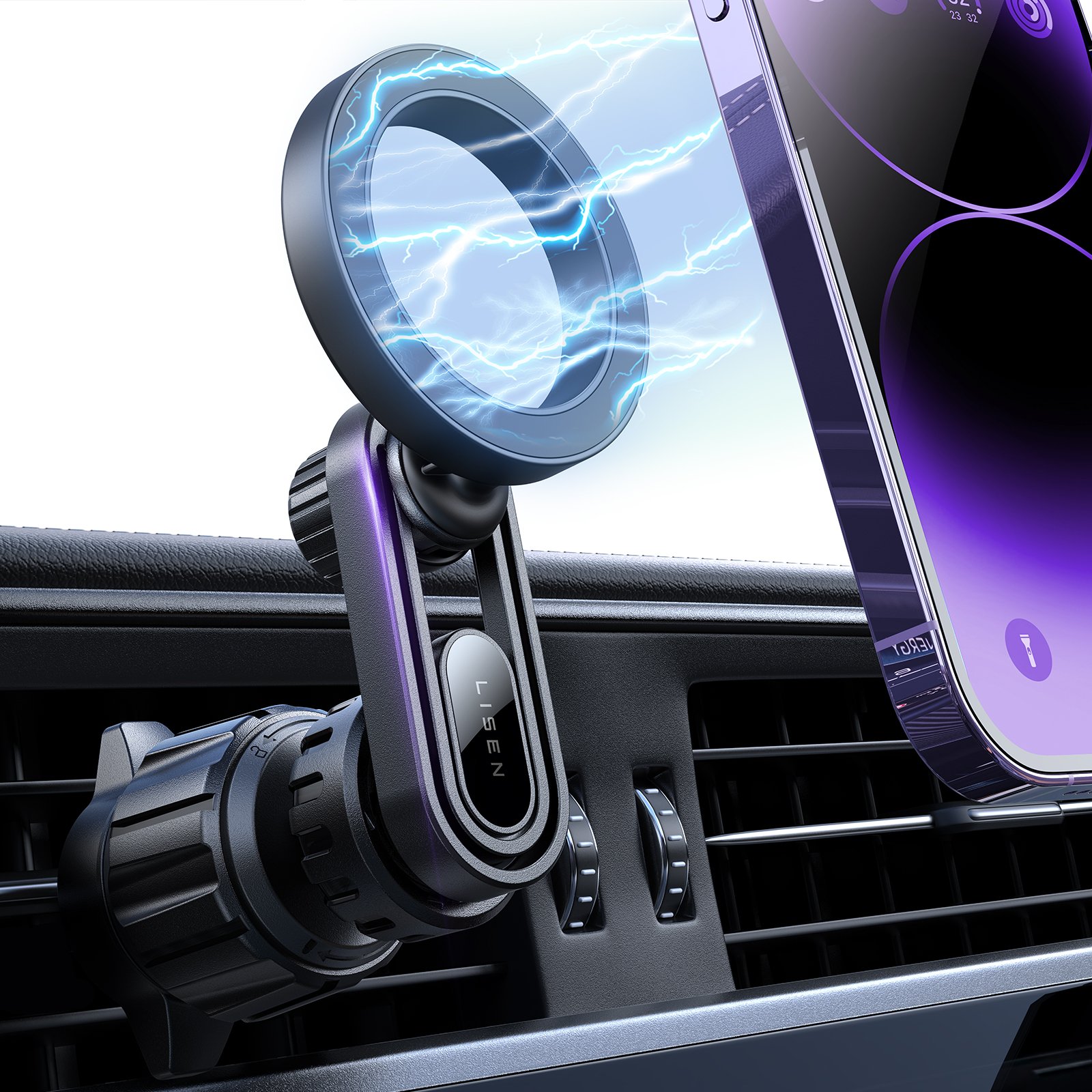 LISEN 2023 Mobile Phone Car Accessories Car Phone Mount 360 Adjustable Universal Car Phone Holder
