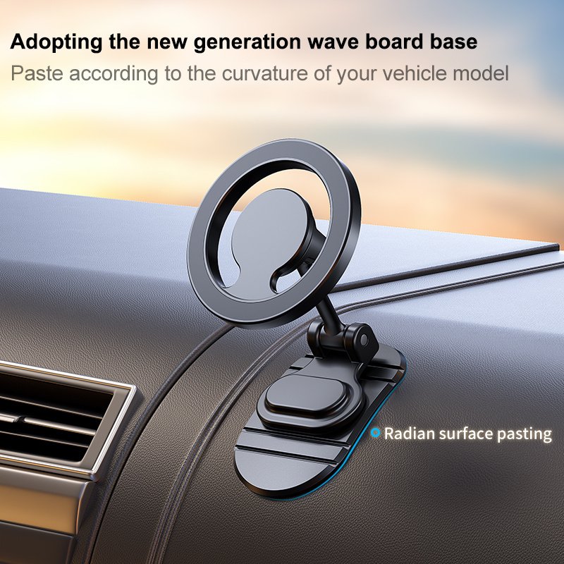 New Arrival Bendable Base Strong Magnetic Car Phone Holder 360 Rotation Dashboard Car cellphone Mount Folding Bracket