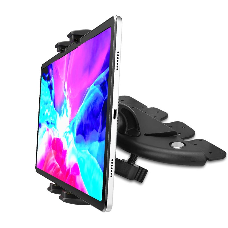 Car Truck Front CD Player Cradle Car CD Slot Mount Tablet Holder for iPad Pro 12.9 Air Mini iPhone 16 Samsung Galaxy Z Fold